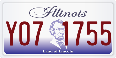 IL license plate Y071755