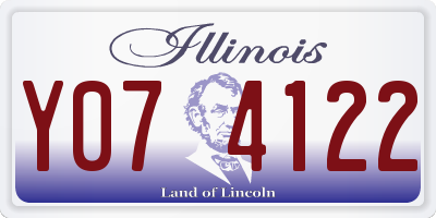 IL license plate Y074122