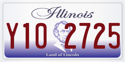 IL license plate Y102725