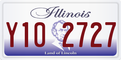 IL license plate Y102727