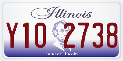 IL license plate Y102738