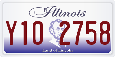 IL license plate Y102758