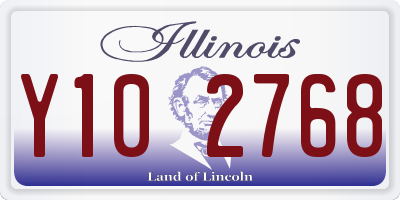 IL license plate Y102768