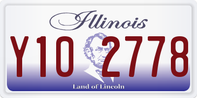 IL license plate Y102778