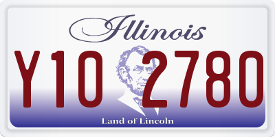 IL license plate Y102780