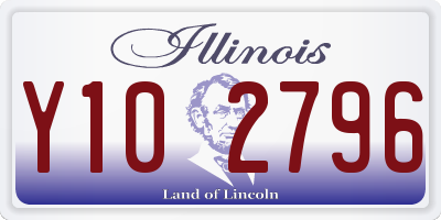 IL license plate Y102796
