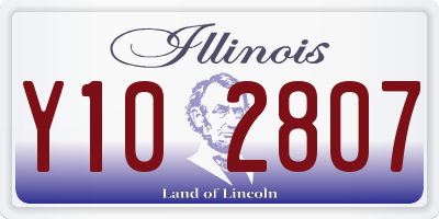 IL license plate Y102807