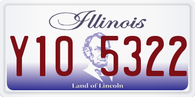 IL license plate Y105322