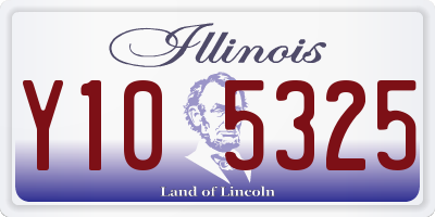 IL license plate Y105325