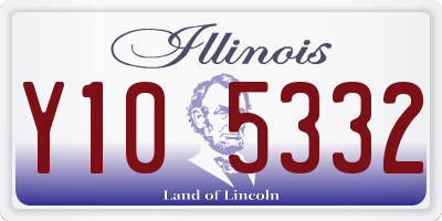 IL license plate Y105332
