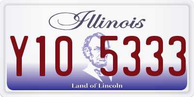 IL license plate Y105333