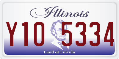 IL license plate Y105334