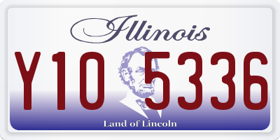 IL license plate Y105336