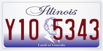 IL license plate Y105343