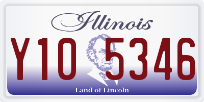 IL license plate Y105346