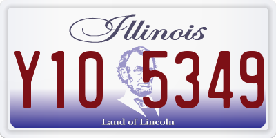 IL license plate Y105349