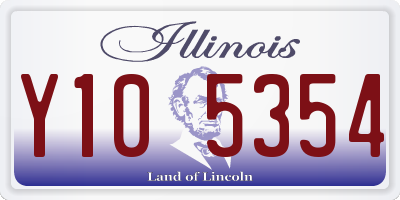IL license plate Y105354