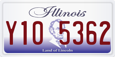 IL license plate Y105362
