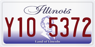 IL license plate Y105372