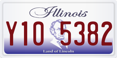 IL license plate Y105382