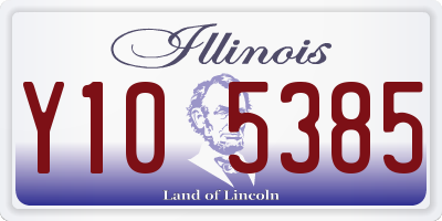 IL license plate Y105385