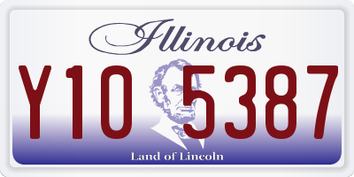 IL license plate Y105387