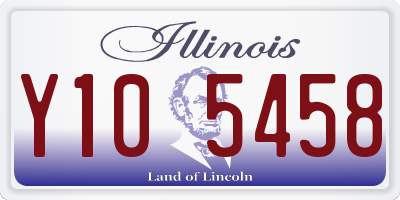 IL license plate Y105458