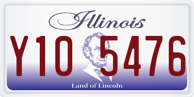 IL license plate Y105476