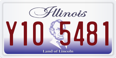 IL license plate Y105481