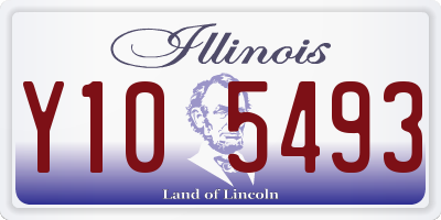 IL license plate Y105493