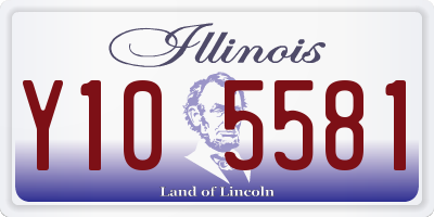 IL license plate Y105581