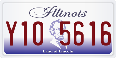 IL license plate Y105616