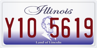IL license plate Y105619
