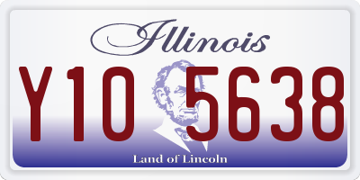 IL license plate Y105638