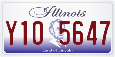 IL license plate Y105647