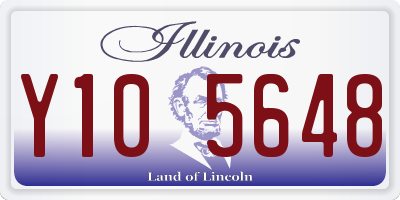 IL license plate Y105648