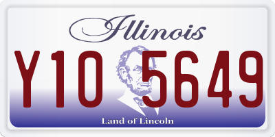 IL license plate Y105649