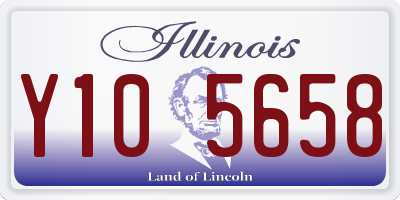 IL license plate Y105658