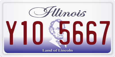 IL license plate Y105667