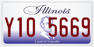 IL license plate Y105669