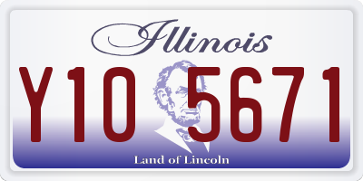 IL license plate Y105671