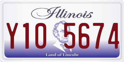 IL license plate Y105674