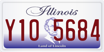 IL license plate Y105684