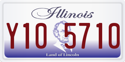 IL license plate Y105710