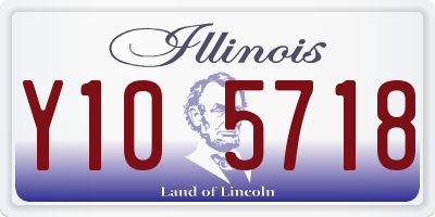IL license plate Y105718