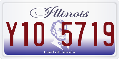 IL license plate Y105719