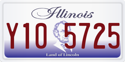 IL license plate Y105725
