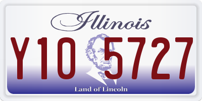 IL license plate Y105727