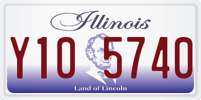 IL license plate Y105740