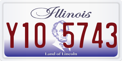 IL license plate Y105743